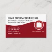 Carte De Visite Services de restauration de maison (Devant)