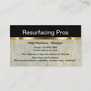 Carte De Visite Services de resurfaçage de maison élégants