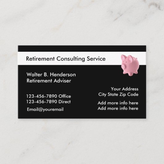 Carte De Visite Services de retraite (Devant)