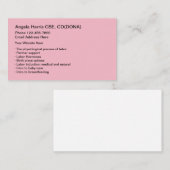 Carte De Visite Services de sage-femme de Doula (Devant / Derrière)