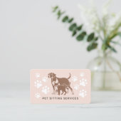 Carte De Visite Services de salon pour animaux de compagnie Rose G (Debout devant)
