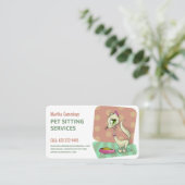 Carte De Visite Services de salons pour animaux familiers (Debout devant)