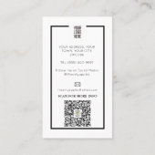 Carte De Visite Services de sciage et de jardinage simples et mode (Dos)