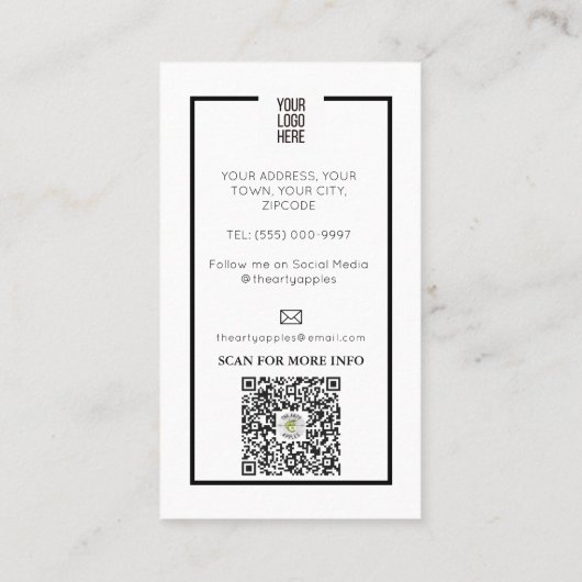 Carte De Visite Services de sciage et de jardinage simples et mode (Dos)