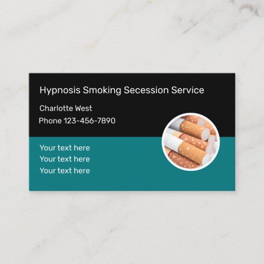 Carte De Visite Services de Sécession de Fumer (Devant)