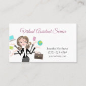 Carte De Visite Services de secrétaire de bureau de l'Assistant vi (Devant)