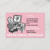 Carte De Visite Services de secrétariat (Devant)