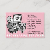 Carte De Visite Services de secrétariat (Devant)