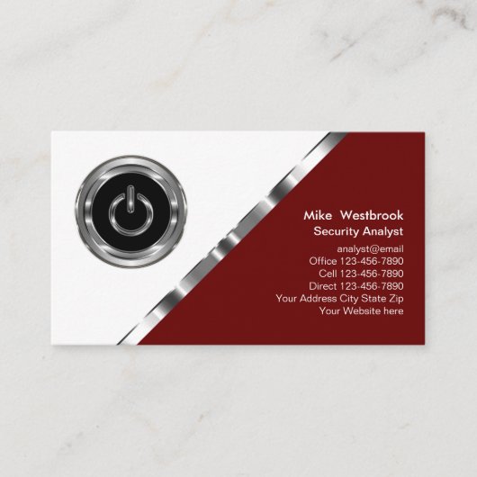 Carte De Visite Services de sécurité classiques Moderne (Devant)