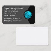 Carte De Visite Services de sécurité commerciale numérique (Devant / Derrière)