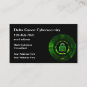 Carte De Visite Services de sécurité Cybersécurité (Devant)