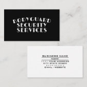 Carte De Visite Services de sécurité de garde du corps Protection  (Devant / Derrière)