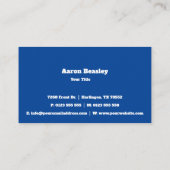 Carte De Visite Services de sécurité | Police privée (Dos)