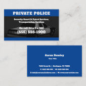 Carte De Visite Services de sécurité | Police privée (Devant / Derrière)