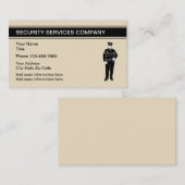 Carte De Visite Services de sécurité simples (Devant / Derrière)