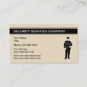 Carte De Visite Services de sécurité simples (Devant)