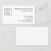 Carte De Visite Services de sensibilisation professionnels Médical (Devant / Derrière)