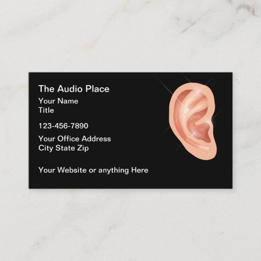 Carte De Visite Services de soins auditifs d'audiologiste (Devant)