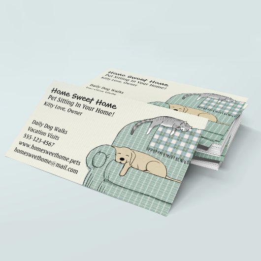 Carte De Visite Services de soins aux animaux domestiques pour chi