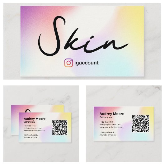 Carte De Visite Services de soins de beauté d'esthéticienne