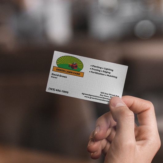 Carte De Visite Services de soins de la pelouse