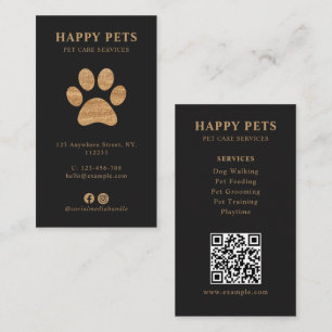 Carte De Visite Services de soins pour animaux de compagnie Charbo