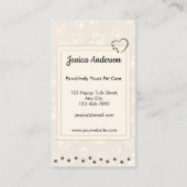 Carte De Visite Services de soins pour animaux de compagnie de chi (Dos)