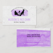 Carte De Visite Services de soins pour animaux / Services de soins (Devant / Derrière)