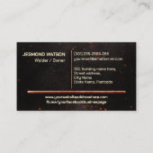 Carte De Visite Services de soudage professionnels - Soudeur (Dos)