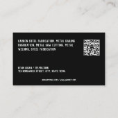 Carte De Visite Services de soudure QR personnalisé (Dos)