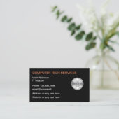Carte De Visite Services de support technique informatique avec lo (Debout devant)