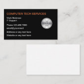 Carte De Visite Services de support technique informatique avec lo (Devant / Derrière)