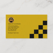 Carte De Visite Services de taxi simple et créatif noir et coché (Dos)