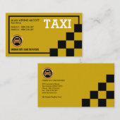 Carte De Visite Services de taxi simple et créatif noir et coché (Devant / Derrière)