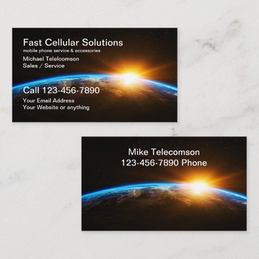 Carte De Visite Services de telecom de technologie (Devant / Derrière)