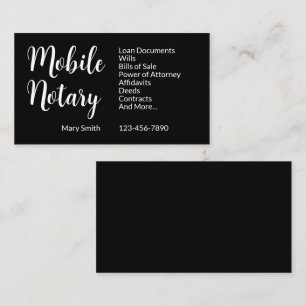 Carte De Visite Services de téléphonie mobile Noir et blanc