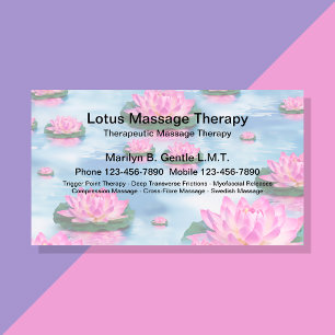 Carte De Visite Services de thérapie de massage agréés