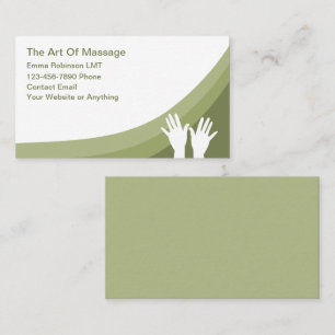 Carte De Visite Services de thérapie de massage artistique