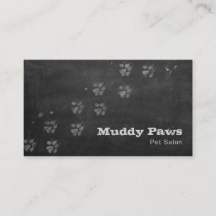 Carte De Visite Services de toilettage Empreintes de pattes sur ta
