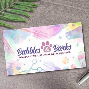 Carte De Visite Services de toilettage pour animaux de compagnie -