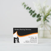 Carte De Visite Services de toiture moderne Design audacieux (Debout devant)