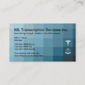 Carte De Visite Services de transcription (Devant)