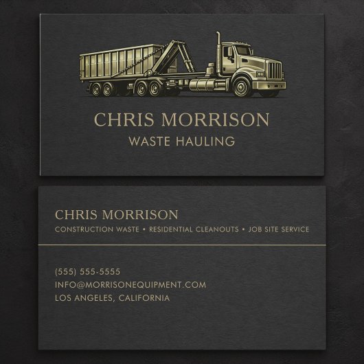 Carte De Visite Services de transport de déchets professionnels 
