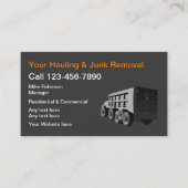 Carte De Visite Services De Transport Et De Retrait De Courroies (Devant)