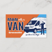 Carte De Visite Services de transport - Homme avec une fourgonnett (Devant)