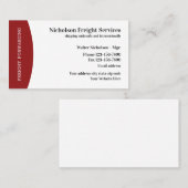 Carte De Visite Services De Transport Style Moderne (Devant / Derrière)