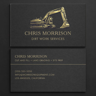 Carte De Visite Services de travaux de terrassement Excavation Pel
