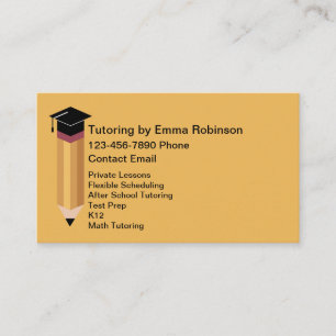 Carte De Visite Services de tutorat scolaire éducatif