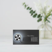 Carte De Visite Services de vidéo de bande de film de film (Debout devant)