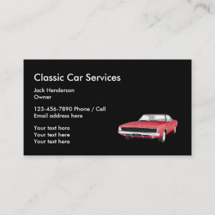 Carte De Visite Services de voitures classiques et restauration